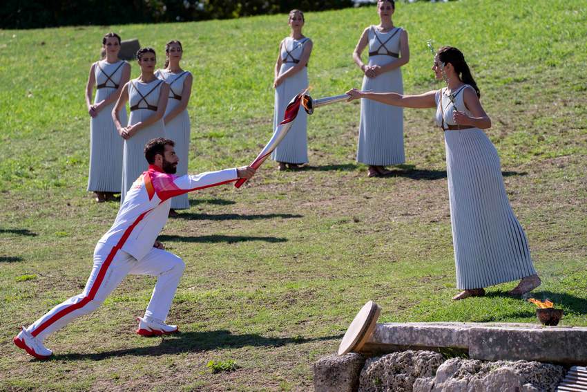 Olympic flame for Beijing 2022 lit in Ancient Olympia