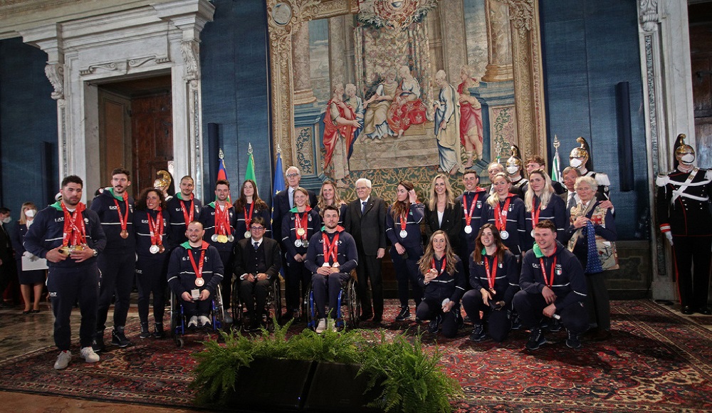 The Beijing 2022 medallists at the Quirinale for the return of the Tricolour. Mattarella: 'You have honoured the flag.'