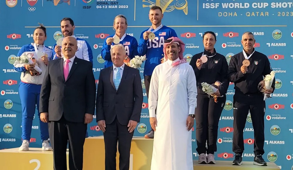 Coppa del Mondo a Doha: Lodde e Bacosi terzi nello skeet a squadre misto