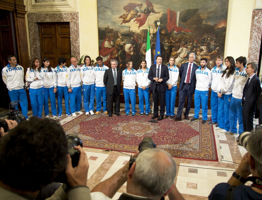 Il Premier Renzi celebra i medagliati mondiali. "Campioni di sport e di valori"