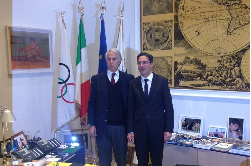 Malagò incontra il Presidente della Provincia di Bolzano Kompathscher