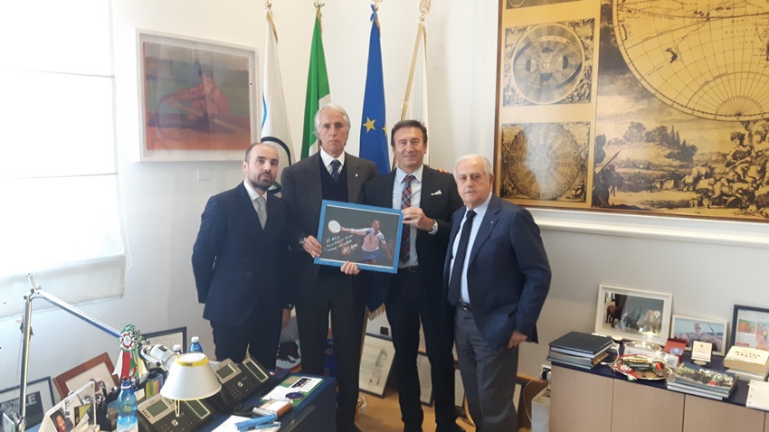 Malagò incontra il nuovo Presidente FIPT Edoardo Facchetti