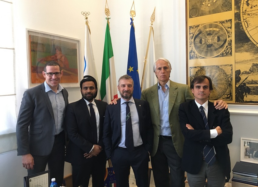 Malagò riceve il Presidente Marabini e i vertici della Federazione Cricket Italiana