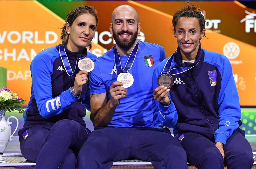 Mondiali: tris di bronzo a Budapest con Santarelli (spada), Di Francisca e Errigo (fioretto)