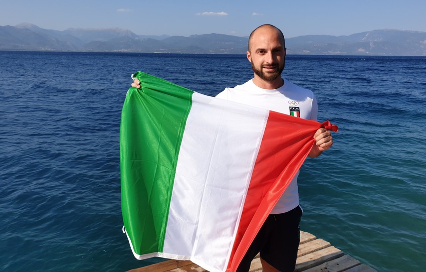 Il campione del nuoto pinnato Stefano Figini alfiere azzurro a Patrasso 2019