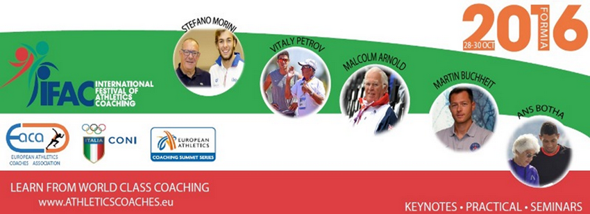 28–30 October: International Festival of Athletics Coaching in Formia