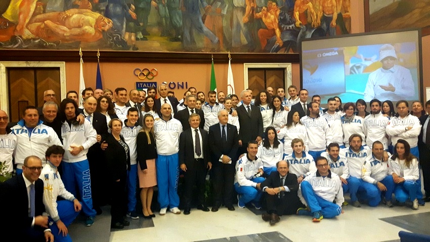 Malagò e Fabbricini premiano i medagliati di Rio 2016 della scherma. "Da sempre orgoglio dello sport italiano"