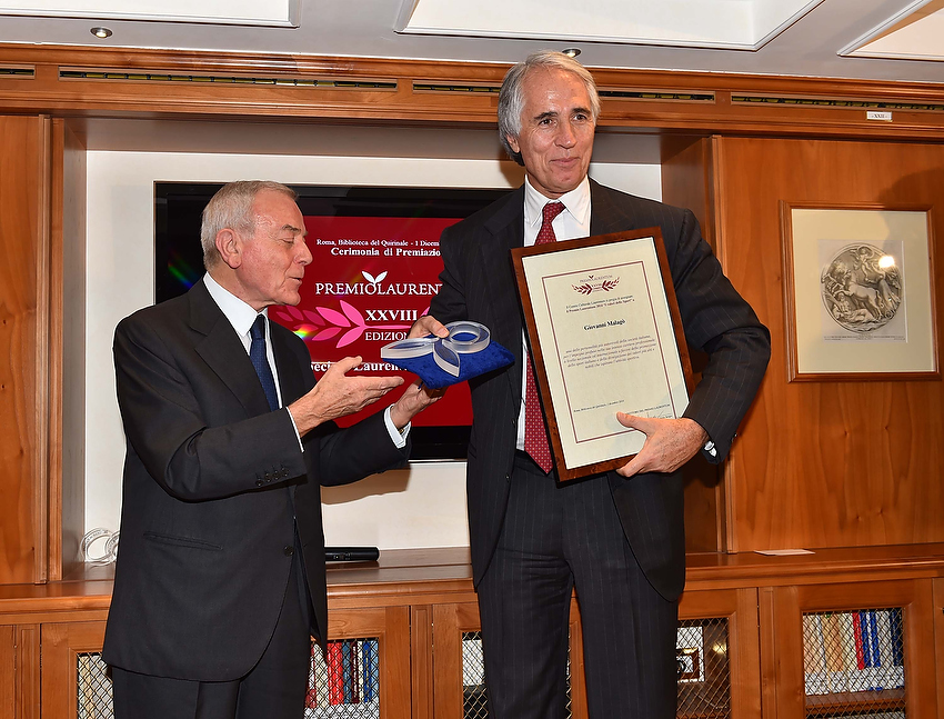 A Malagò il Premio speciale Laurentum "I valori dello sport"