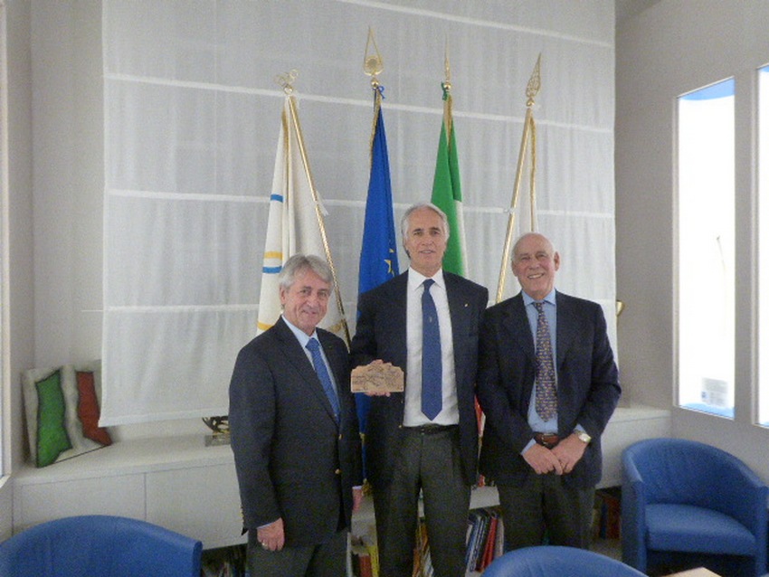 Malagò riceve il Presidente Mondiale del Pentathlon Moderno Schormann insieme a Magini