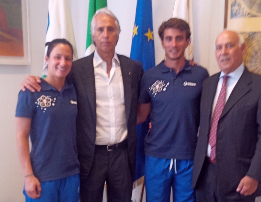 Malagò incontra gli Azzurri del Pentathlon De Luca e Tocchi