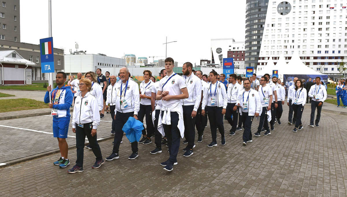 Minsk 2019, Welcome Cerimony al Villaggio Atleti. Domani cerimonia d'apertura e primi azzurri in gara