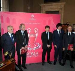 Champions League 2009: Pagnozzi alla presentazione del logo della finale di Roma