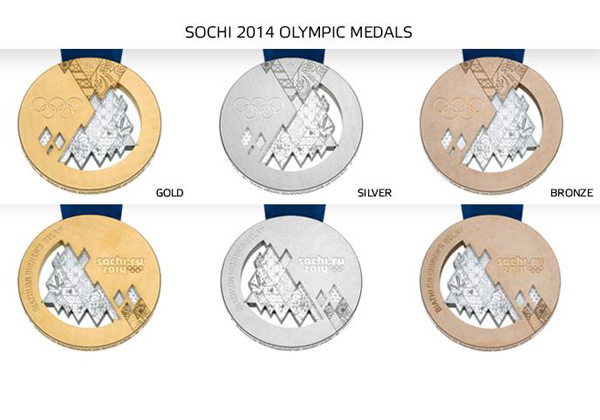SOCHI 2014: Presentate le medaglie dei Giochi Olimpici e Paralimpici Invernali. Realizzati 1300 esemplari, utilizzati 3 chili di oro