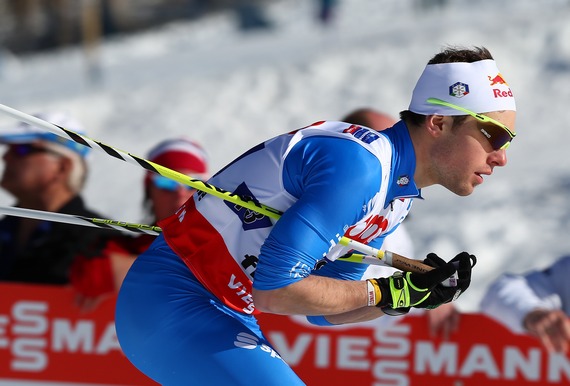 Pittin after nordic combined. "I'm not happy with my jump"