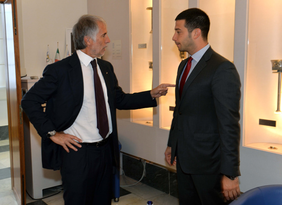 CONI: Malagò incontra il Ministro dello sport serbo Udovičić, campione di pallanuoto