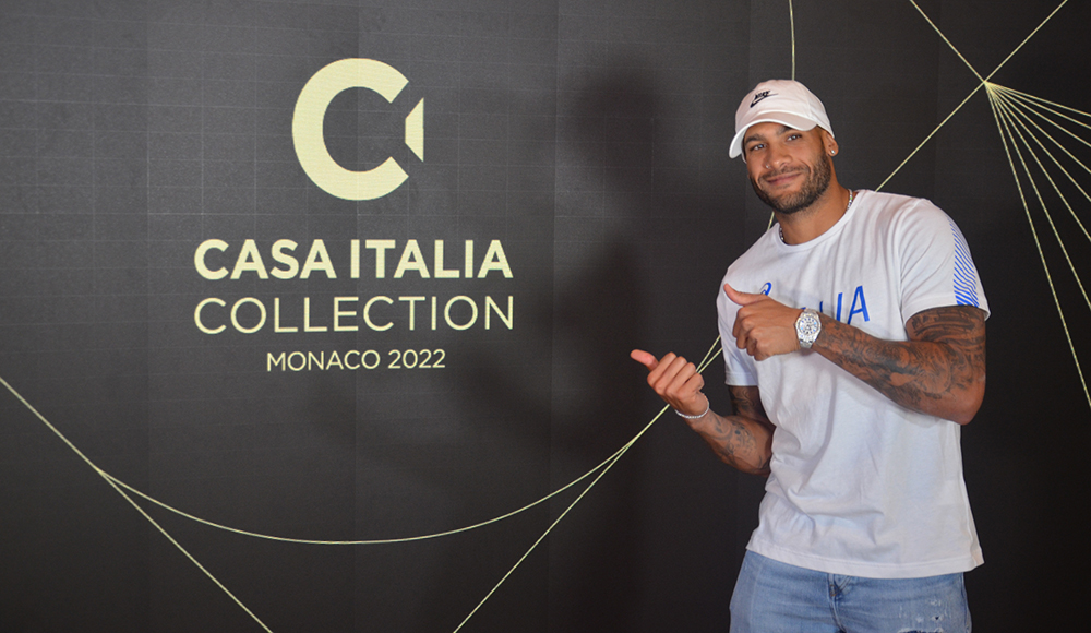 Marcell Jacobs at Casa Italia Collection: the Olympic champion is ready to hit the track