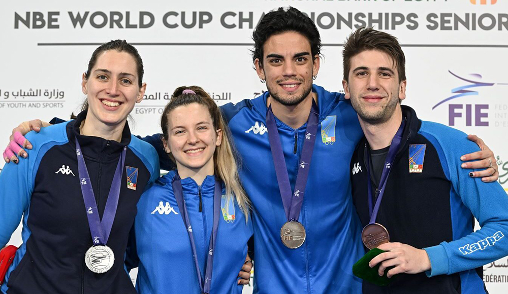 Coppa del Mondo: quattro azzurri sul podio al Cairo nel fioretto individuale, spadisti secondi a Heidenheim