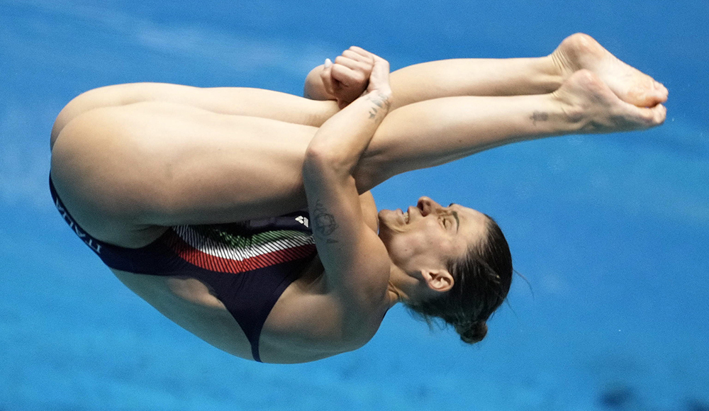 Elena Bertocchi flies into the final from 3 metres at the World Championships in Fukuoka and gives Italy another Olympic quota place
