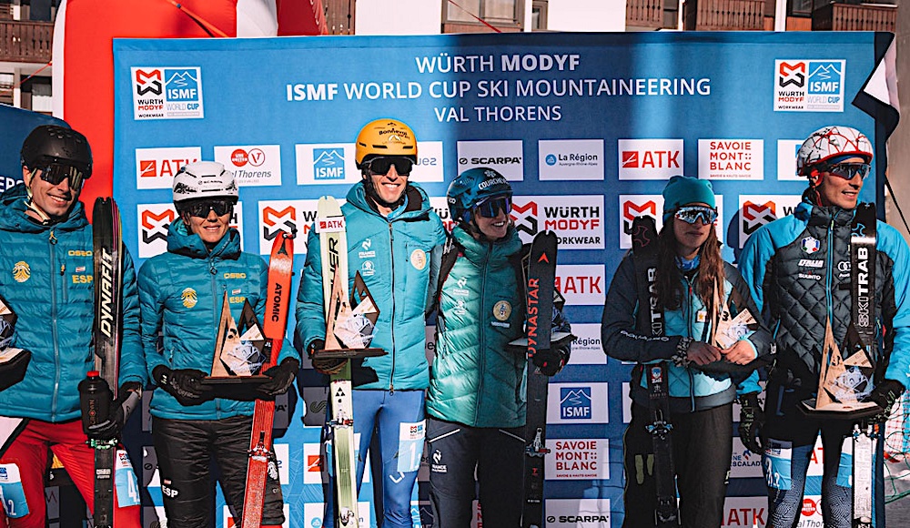 Coppa del Mondo, Murada e Canclini ripartono con un podio: terzi nella staffetta mista in Val Thorens