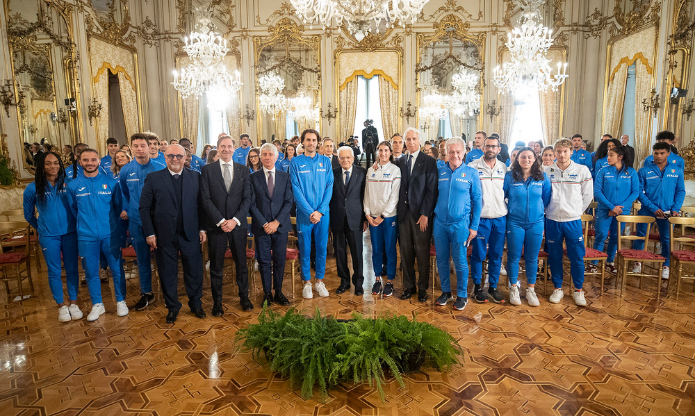 National athletics and pentathlon teams received by Mattarella. Malagò: "A unique meeting, thank you President"
