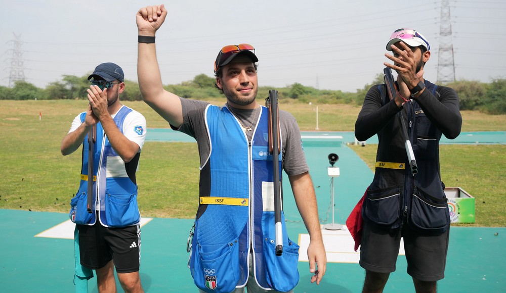 Poker di podi per l'Italia alle finali di Coppa del Mondo in India: Cassandro trionfa nello skeet maschile