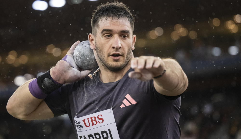 Getto del peso, Leonardo Fabbri chiude secondo a Zurigo: quarto podio consecutivo in Diamond League