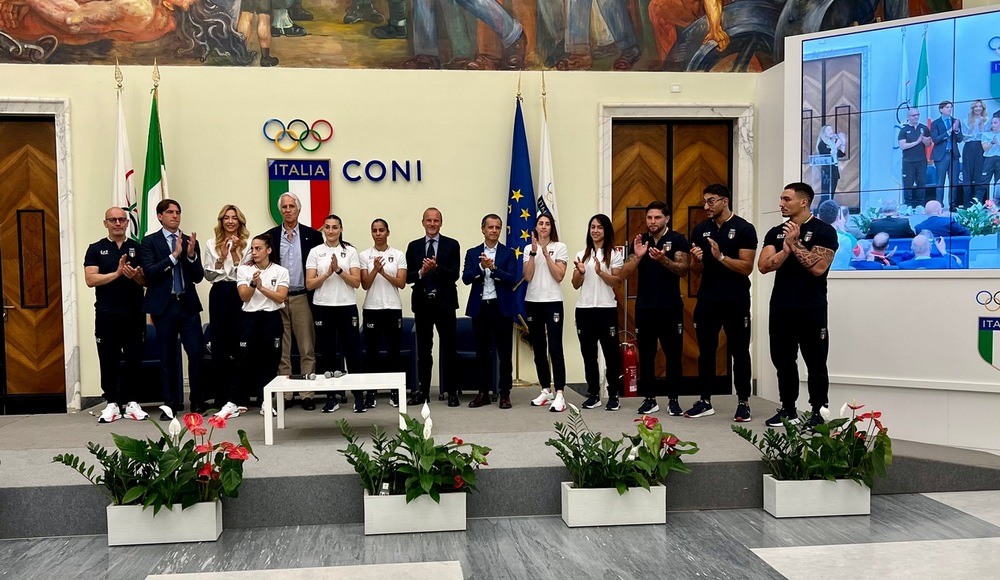 Presentati gli otto azzurri per i Giochi di Parigi, Malagò: "Siete una delle eccellenze del Paese"