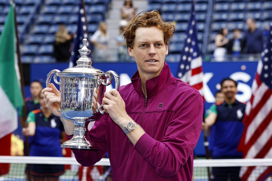 Sinner trofeo US Open