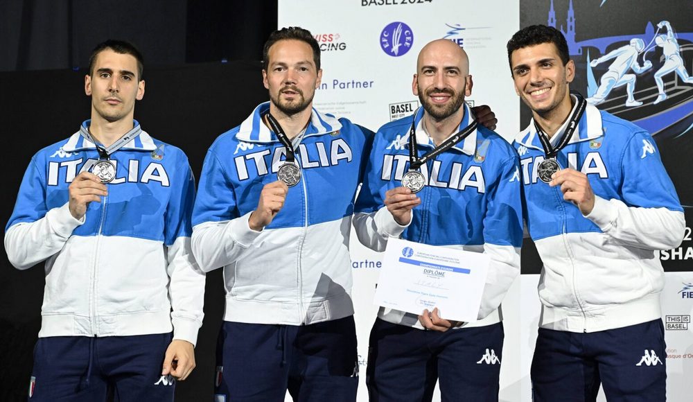 Europei, spadisti azzurri d'argento nella prova a squadre di Basilea: decima medaglia per l'Italia