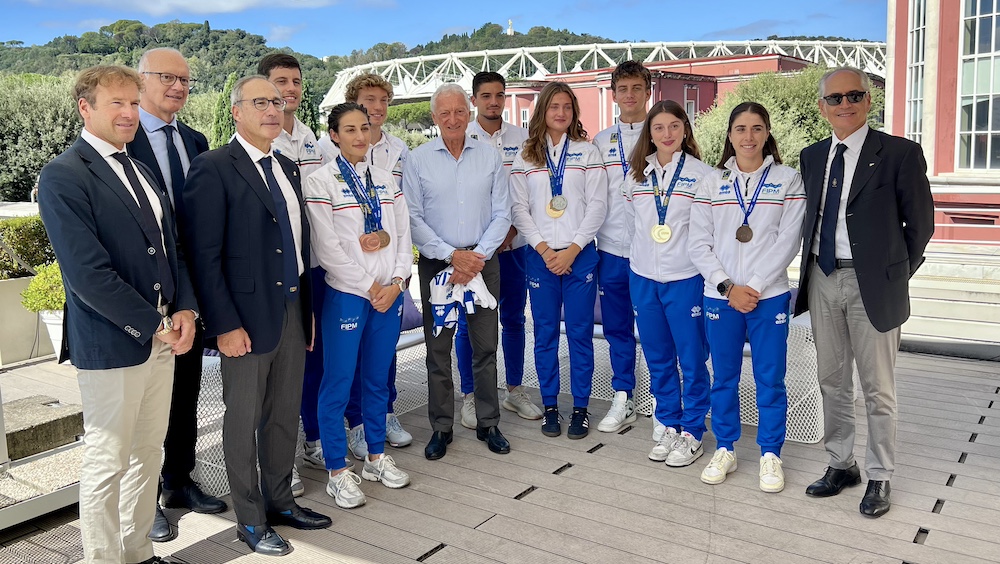 President Buonfiglio meets modern pentathlon team: “A discipline that proves the completeness of an athlete”