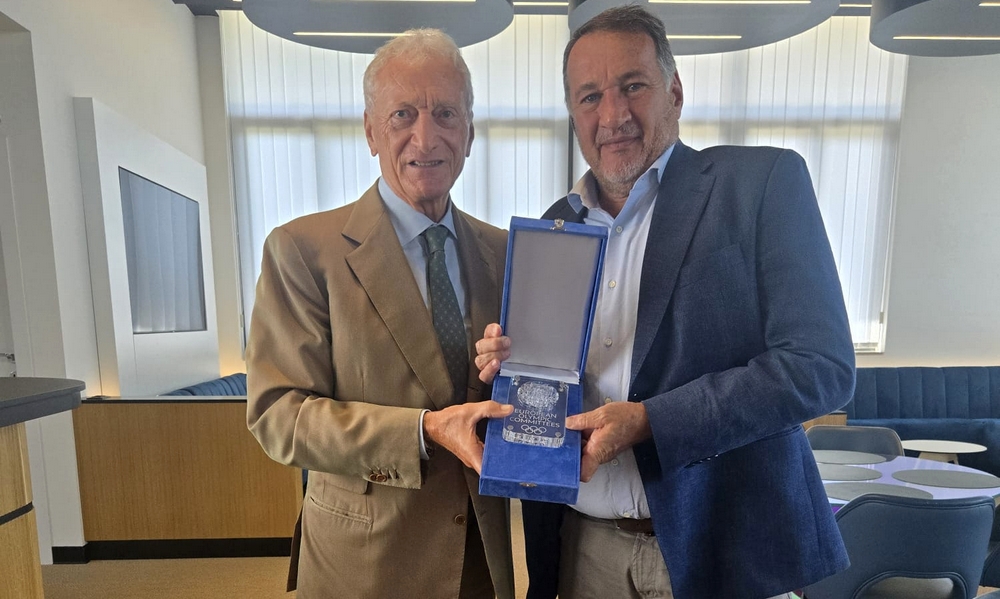 President Buonfiglio Meets EOC Leader Capralos at the “Giulio Onesti” Olympic Training Centre
