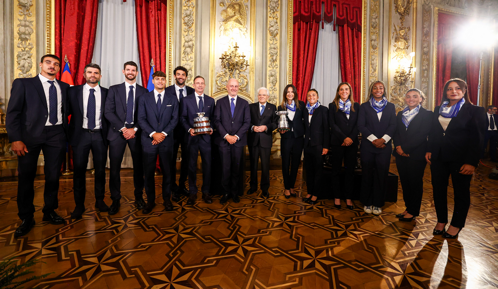 Mattarella welcomes Italy’s Billie Jean King Cup and Davis Cup champions: “Italian tennis a global force”
