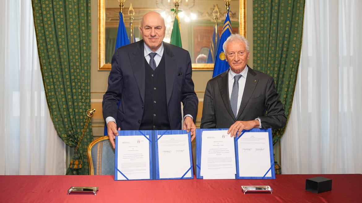 Memorandum of Understanding signed with the Ministry of Defence to promote Italian sport
