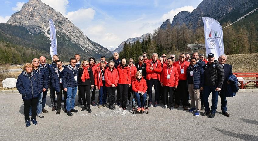 IOC Commission in Cortina, Anterselva, Baselgà di Pinè and Val di Fiemme. The reception of the Olympians