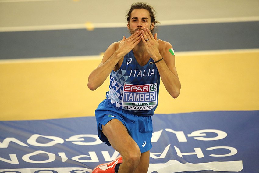 Europei indoor: Tamberi salta sull'oro. 'Gimbo' vince a Glasgow con  2,32
