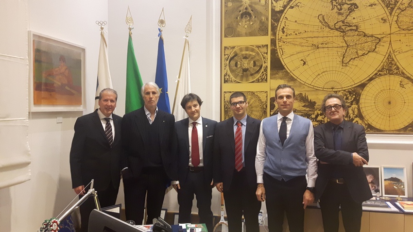 Malagò riceve Carlo Bordini, nuovo Presidente della Federazione Italiana Dama
