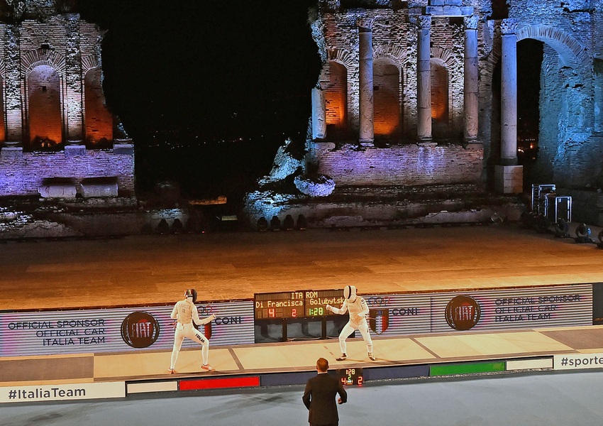 Taormina exalts fencing. Entertainment, sport competition and a lot of excitement