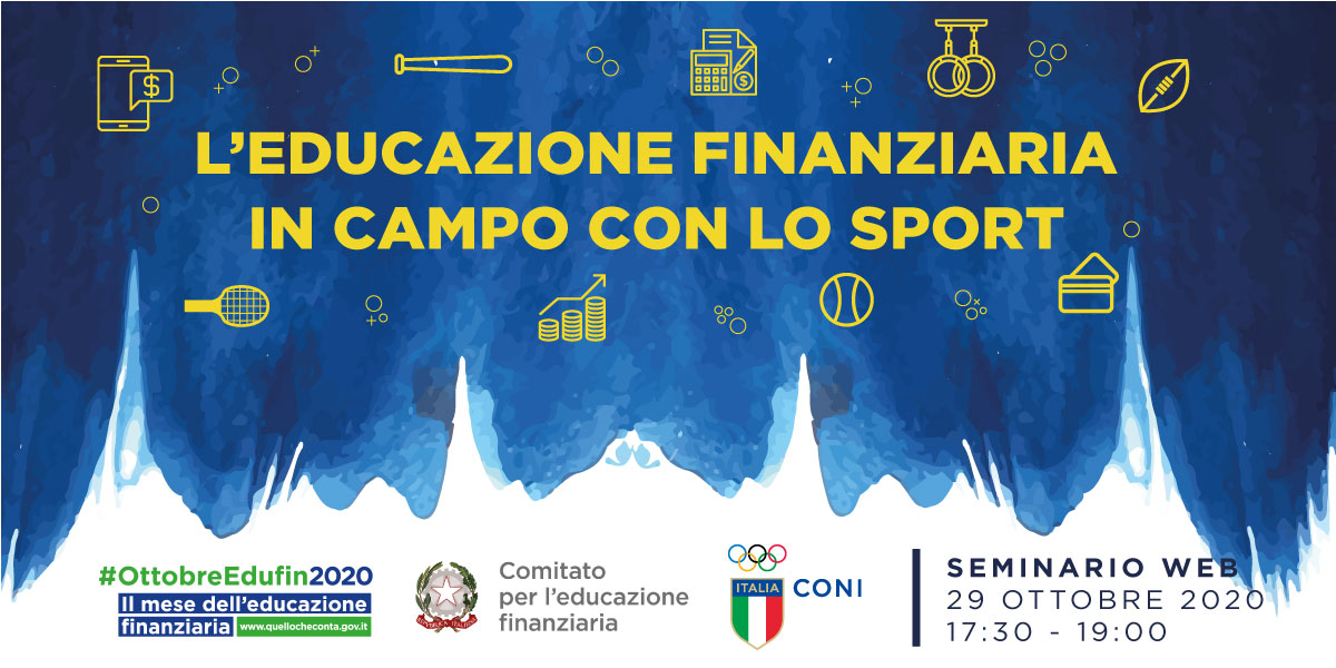 "L'educazione finanziaria in campo con lo sport", il 29 ottobre webinar di presentazione del corso
