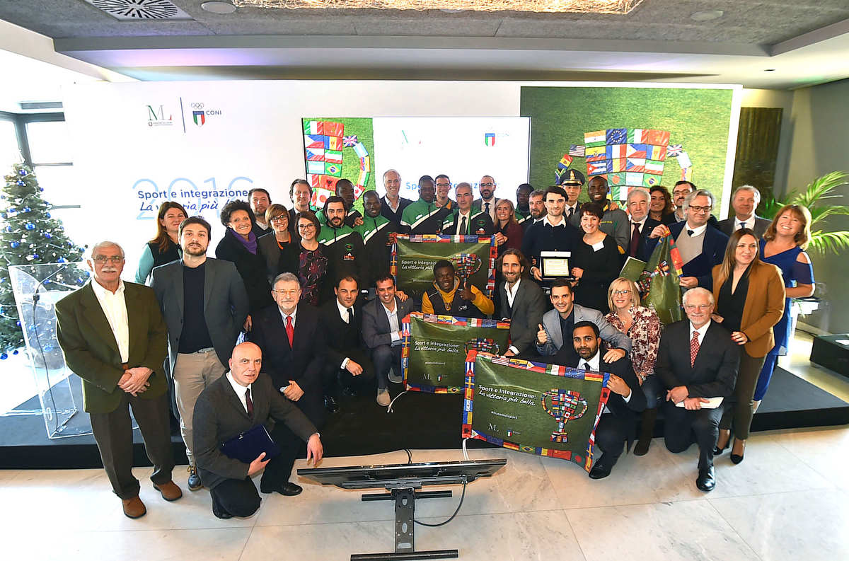 Sport e integrazione, premiati i vincitori 2016. Malagò: l'inclusione sociale è la nostra bandiera