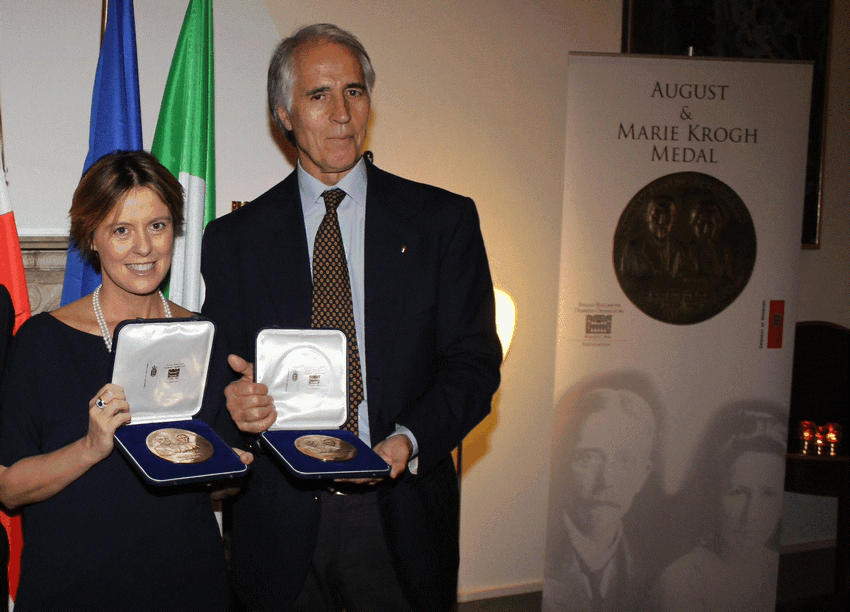 Malagò and the Minister Lorenzin awarded with 2014 "Auguste and Marie Krogh" medals 