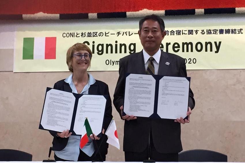 Firmato l’accordo per la sede del beach volley azzurro a Tokyo 2020 