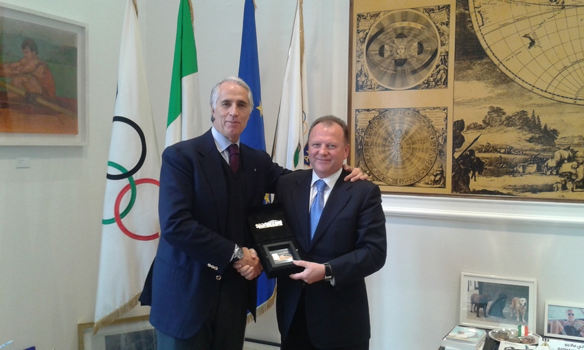Malagò receives SportAccord President Marius Vizer