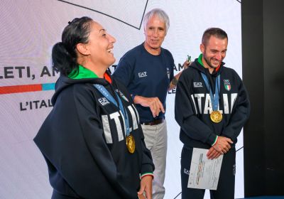 August 6: Diana Bacosi and Gabriele Rossetti in Casa Italia