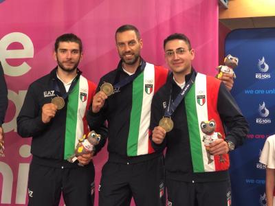 Bronzo di squadra nella pistola automatica