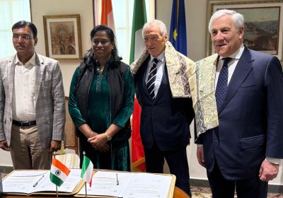 Buonfiglio a Nuova Delhi con il Ministro Tajani, firmato protocollo con Comitato Olimpico Indiano