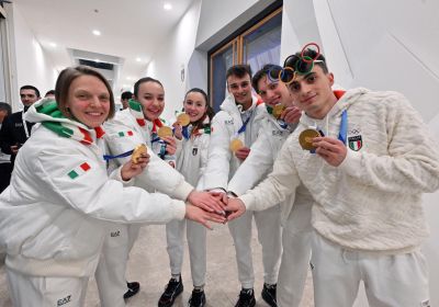 Casa Italia in Milan: guests on 10 February