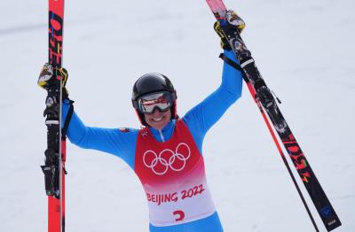 Federica Brignone is silver in the giant slalom
