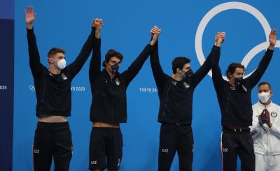 Historic silver medal in the 4x100 Freestyle relay