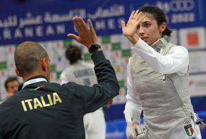 Scherma Femminile CALISSI vs KARAMETE foto Luca Pagliaricci ORA03809 copia 