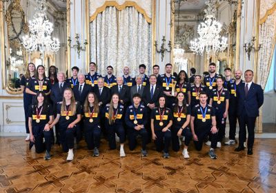 Mattarella riceve Nazionali volley femminile e maschile vincitrici dei Mondiali